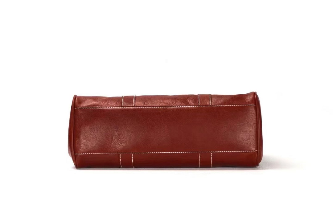 vegetable tanned oil leather business bag for women