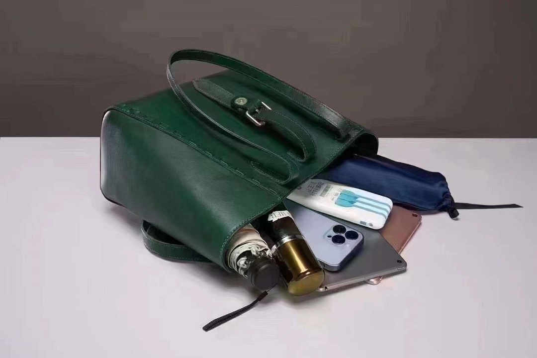 handmade italian full grain leather laptop bag top grain leather briefcase for men and women
