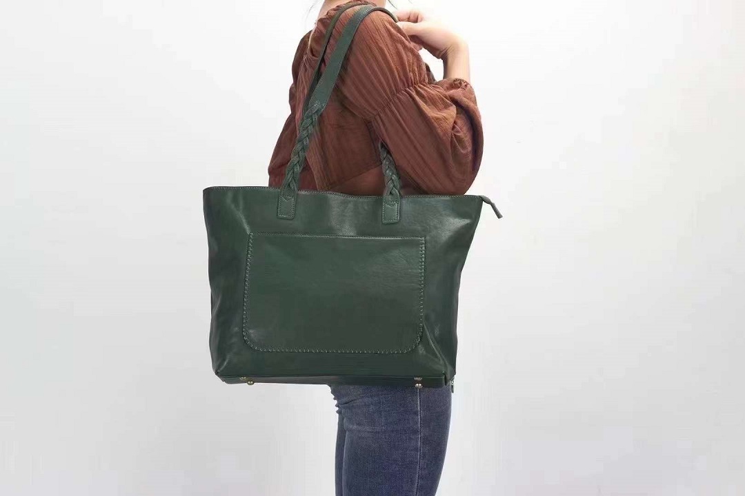 handmade italian full grain leather laptop bag top grain leather briefcase for men and women