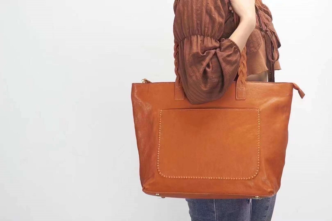 handmade italian full grain leather laptop bag top grain leather briefcase for men and women