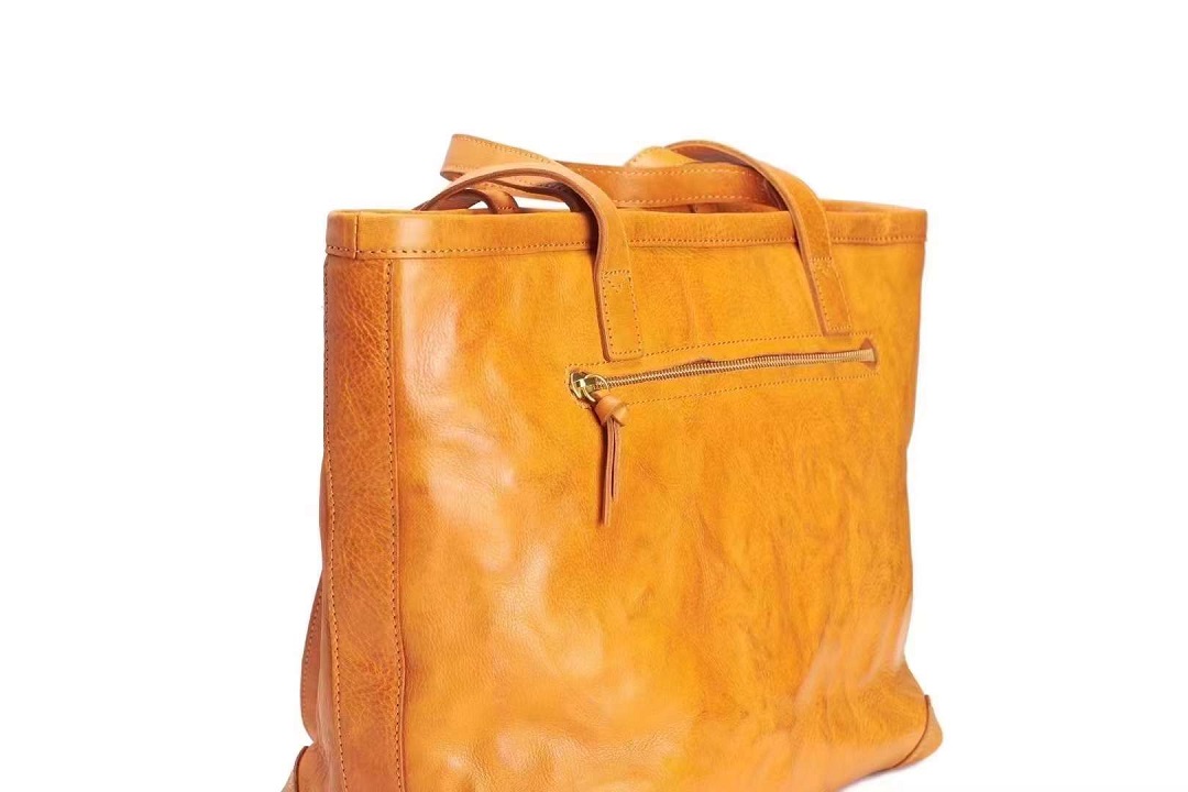 handmade italian full grain leather laptop bag top grain leather briefcase for men and women