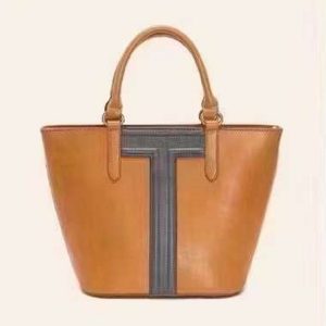 women's full grain leather bucket bag