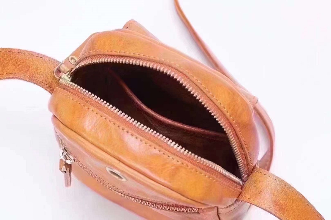 vegetable tanned leather crossbody ladies shoulder bag