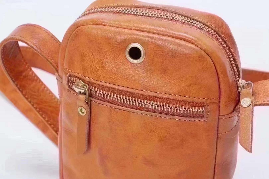 vegetable tanned leather crossbody ladies shoulder bag