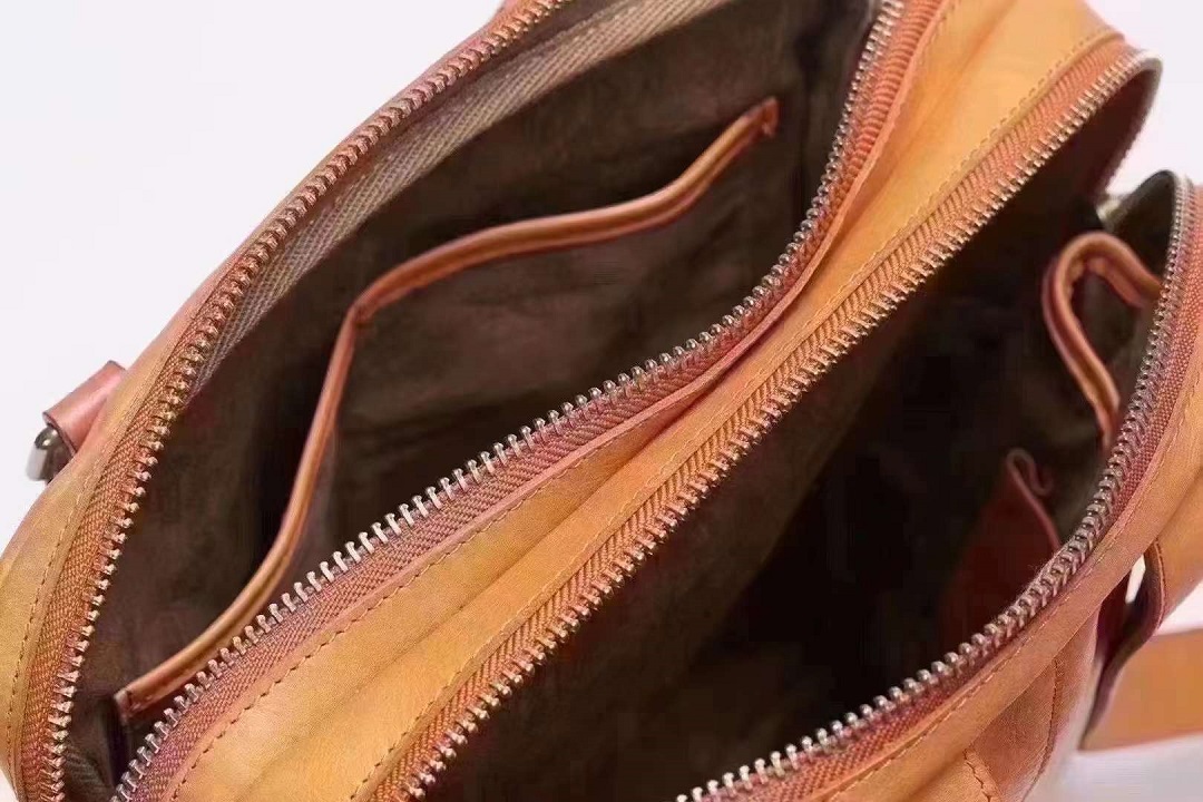 handmade italian full grain leather laptop bag top grain leather briefcase for men and women