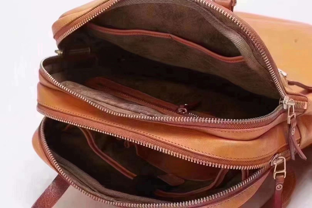 handmade italian full grain leather laptop bag top grain leather briefcase for men and women