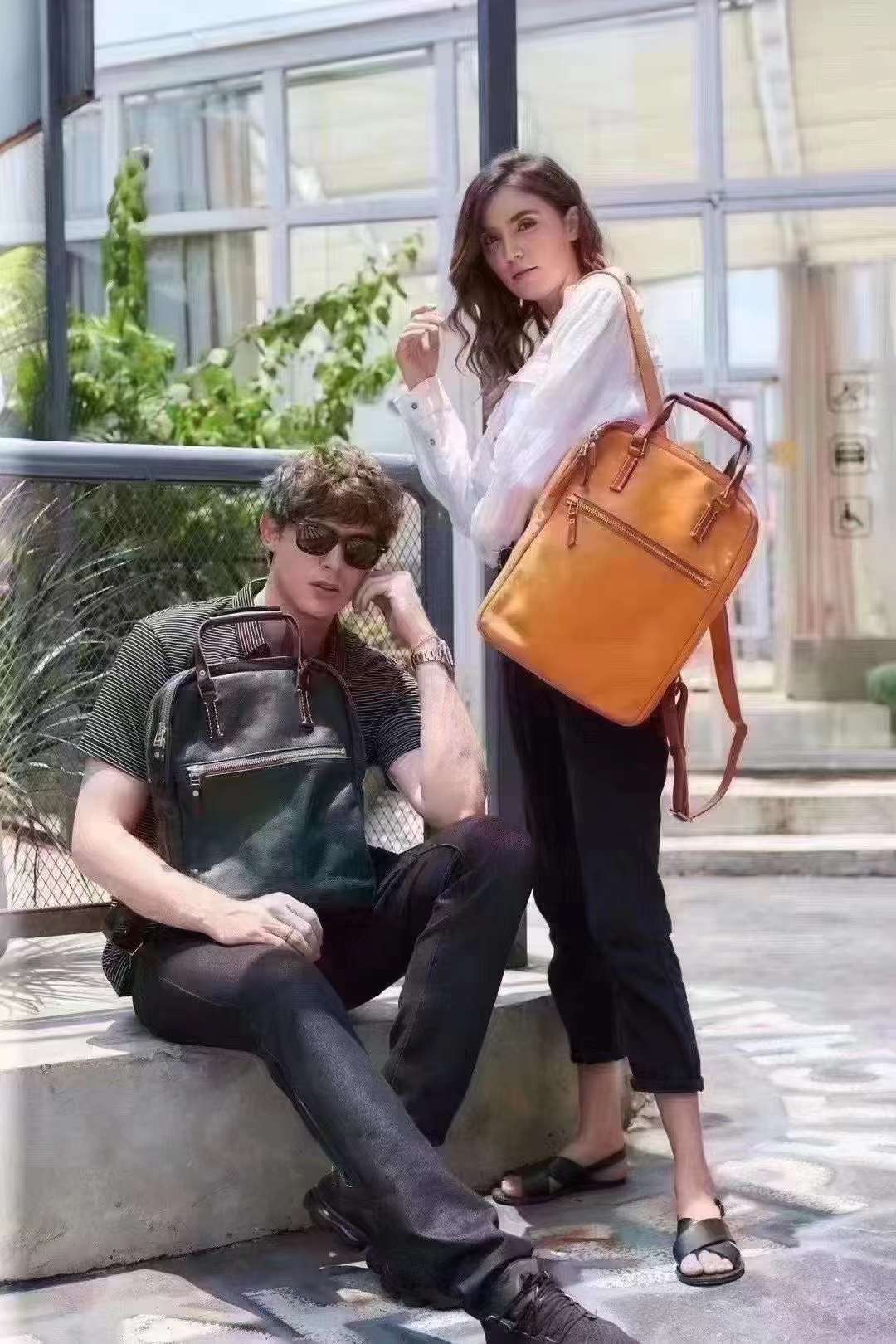 handmade italian full grain leather laptop bag top grain leather briefcase for men and women