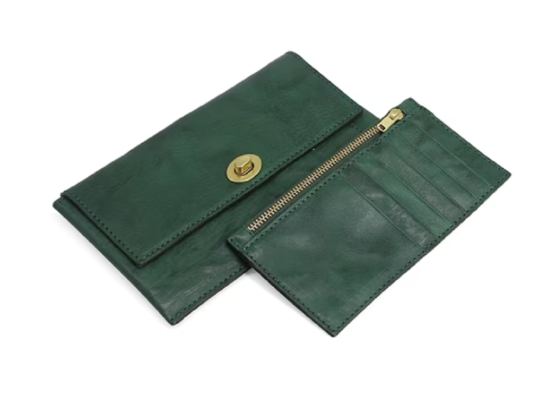 vintage italian leather phone bag, unisex genuine leather wallet, real leather purse