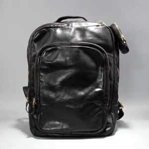 genuine leather backpack for women and men retro vintage laptop backpack