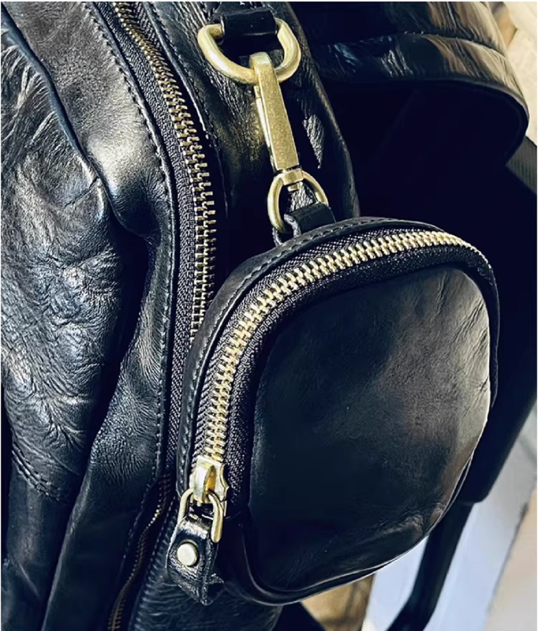 genuine leather backpack for women and men retro vintage laptop backpack